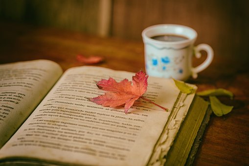 Une tasse de café et un livre